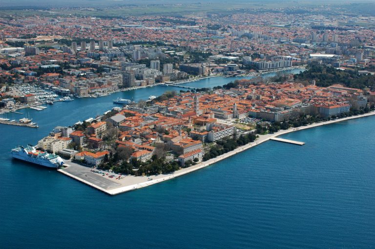 city of Zadar, Croatia, aerial view