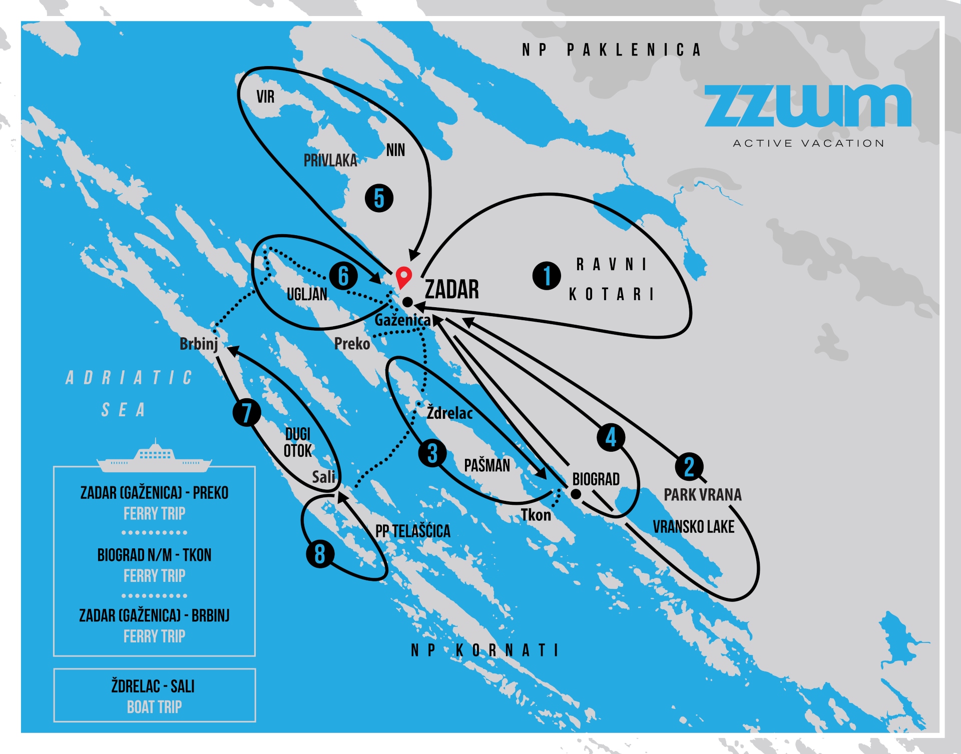 Cycling Vacation Croatia - The Best Of Zadar Region - 8 Days | ZZUUM